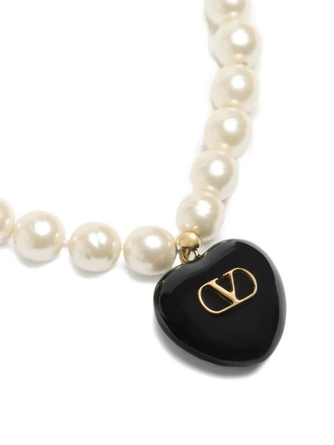 Valentino Garavani Coeur Royal necklace - White