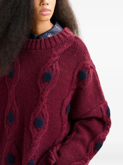 Essentiel Antwerp Ixel cable-knit sweater - Red