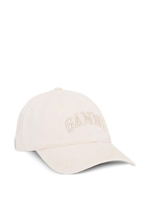 GANNI logo-embroidered cap - White - zdjęcie produktu nr 1