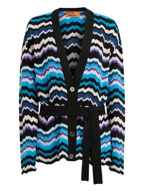 Missoni chevron tie cardigan - Blue - zdjęcie produktu nr 1