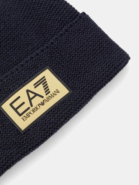 EA7 Emporio Armani czapka z dodatkiem wełny kolor granatowy AF18021.7X000247