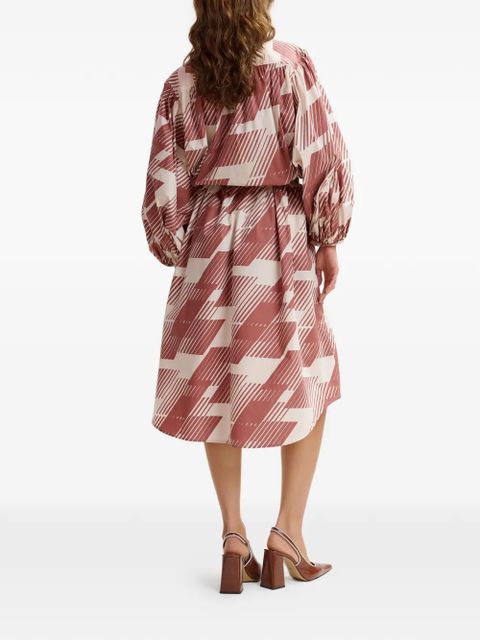 Essentiel Antwerp patterned midi dress - Brown