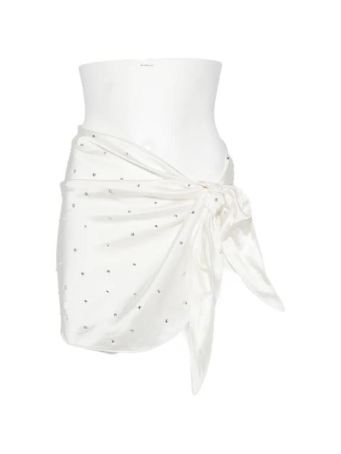 Oséree crystal-embellished wrap-design pareo - White - zdjęcie produktu nr 1