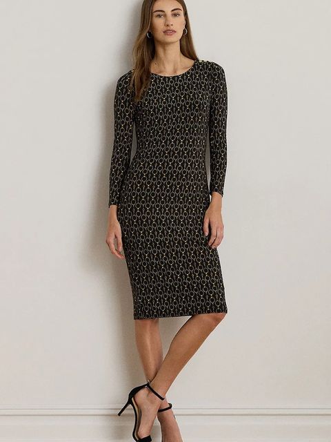 Lauren Ralph Lauren sukienka kolor czarny mini dopasowana 200980037 - zdjęcie produktu nr 1