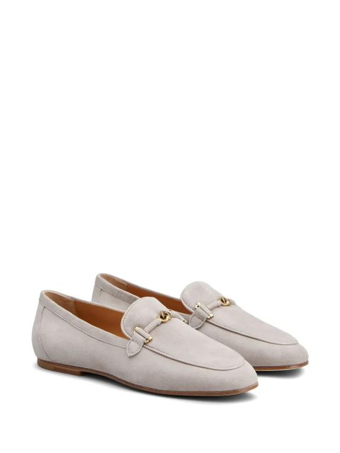 Tod's almond-toe leather loafers - Grey