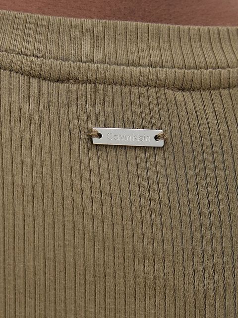 Calvin Klein longsleeve kolor zielony LV044D235G