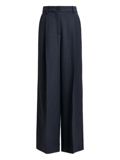 Essentiel Antwerp pinstripe-pattern pleated trousers - Blue - zdjęcie produktu nr 1