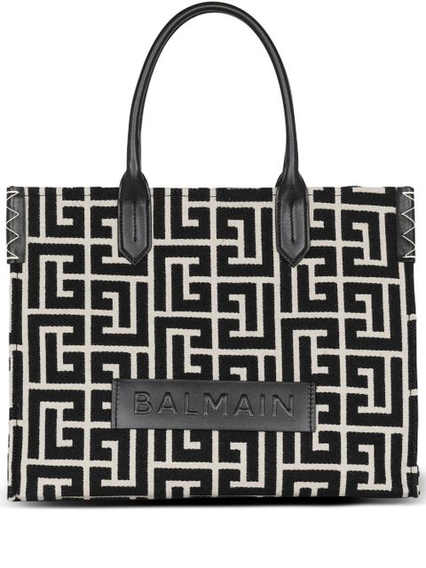 Balmain monogram-jacquard medium shopper bag - Black - zdjęcie produktu nr 1