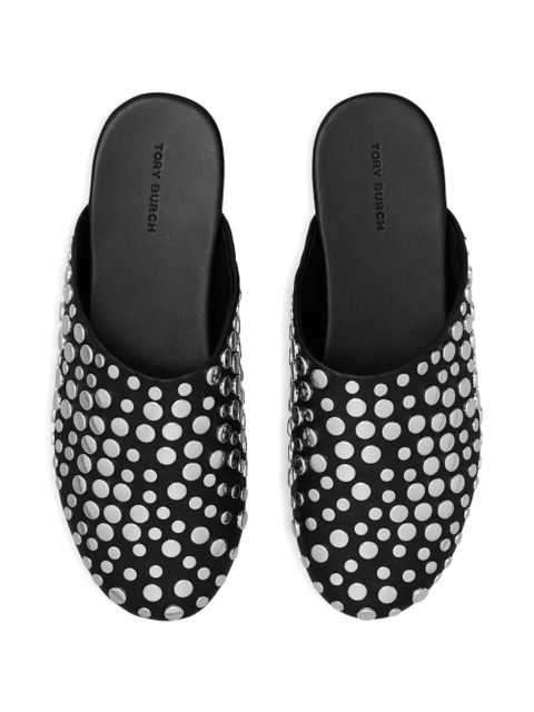 Tory Burch studded leather mules - Black