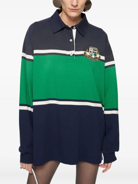 Acne Studios stripe-panel jersey dress - Blue