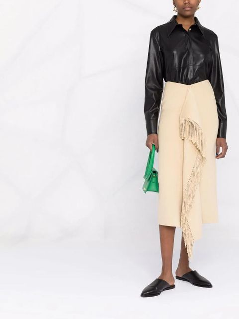 Nanushka vegan-leather long-sleeve shirt - Black - zdjęcie produktu nr 2