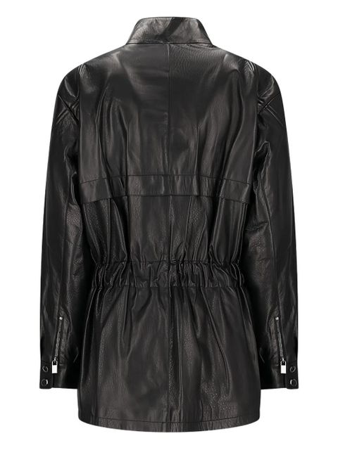 Magda Butrym clasp-fastening leather jacket - Black - zdjęcie produktu nr 2