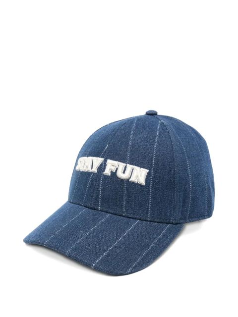 Ba&Sh pinstripe baseball cap - Blue - zdjęcie produktu nr 1