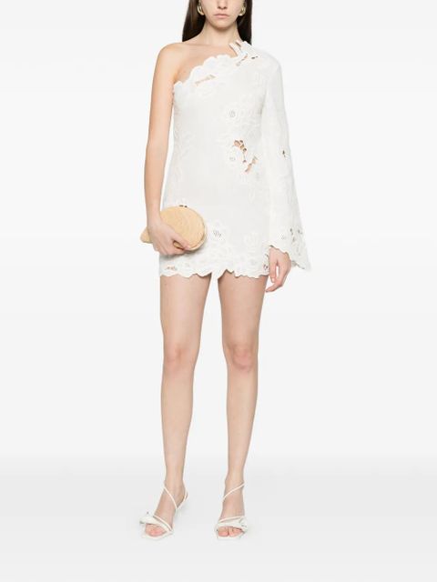 Cult Gaia Marlena one-shoulder floral mini dress - White