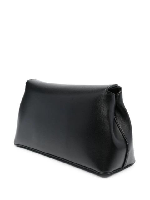 TOTEME T-Lock leather clutch bag - Black