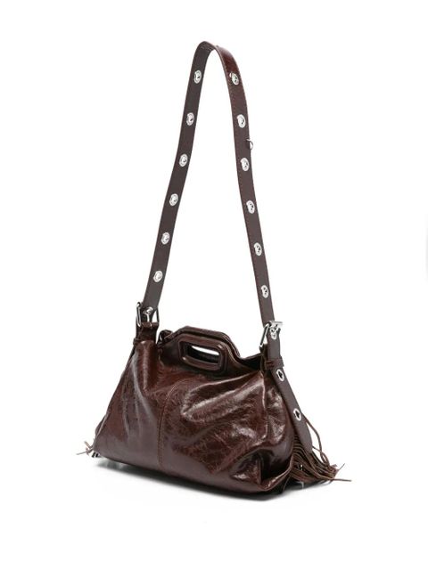 Maje leather fringe tote bag - Brown - zdjęcie produktu nr 2