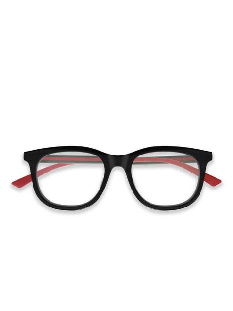 Gucci Eyewear stripe-temples glasses - Black - zdjęcie produktu nr 1