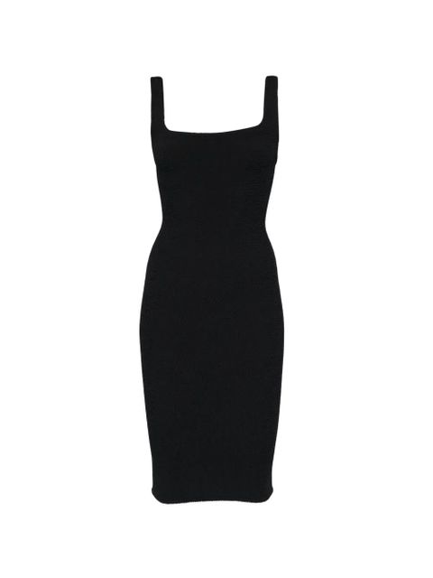 Hunza G square-neck midi dress - Black - zdjęcie produktu nr 1
