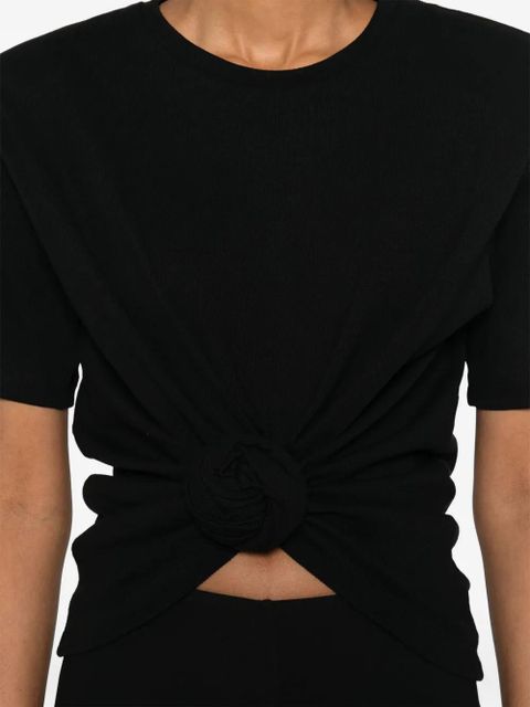 Magda Butrym knot-detail T-shirt - Black