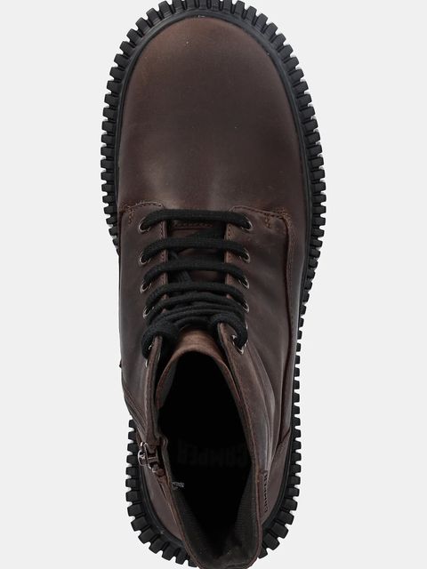 Camper workery skórzane Pix Berlin damskie kolor brązowy na płaskim obcasie K400808-001