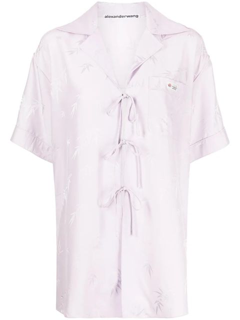Alexander Wang jacquard pajama-style shirt - Purple - zdjęcie produktu nr 1