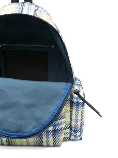 Vivienne Westwood medium George check-pattern logo-patch backpack - Blue