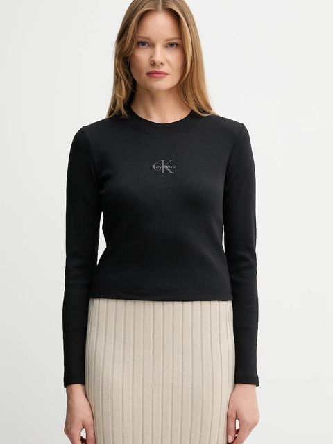 Calvin Klein Jeans longsleeve kolor czarny LV047A803G - zdjęcie produktu nr 1