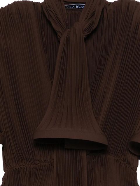 Rowen Rose pleated blouse - Brown