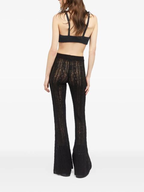 Alanui Desert Drift open-knit wool top - Black