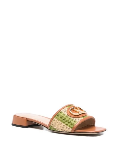 Valentino Garavani V-logo leather sandals - Neutrals - zdjęcie produktu nr 2