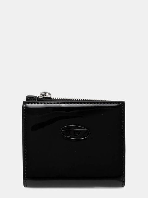 Diesel portfel PLAY PLAY BI FOLD ZIP L damski kolor czarny X10433.P6255 - zdjęcie produktu nr 1