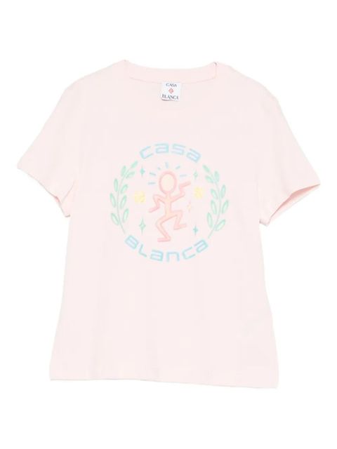 Casablanca graphic cotton T-shirt - Pink - zdjęcie produktu nr 1