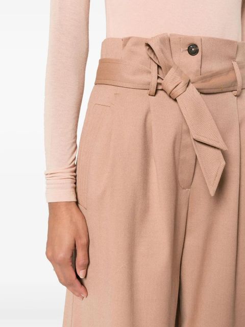 PINKO belted flannel trousers - Neutrals - zdjęcie produktu nr 2