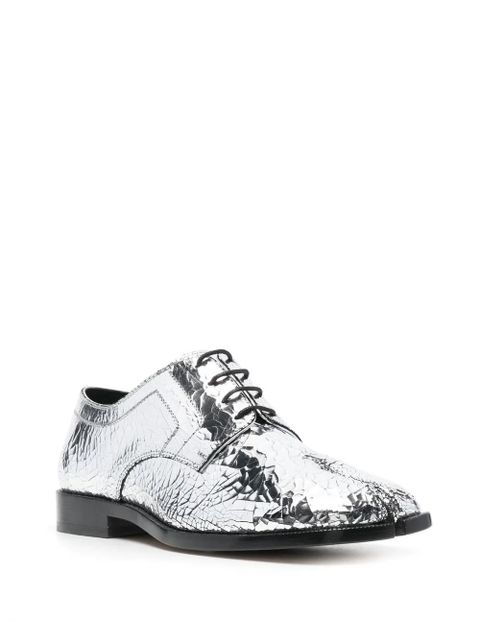 Maison Margiela Tabi mirror-effect lace-up brogues - Silver - zdjęcie produktu nr 2