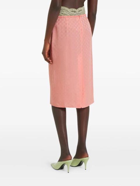 Gucci GG-jacquard midi skirt - Pink - zdjęcie produktu nr 2