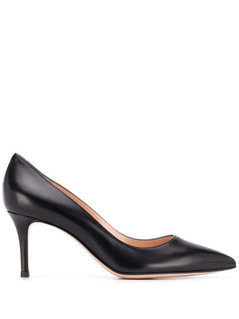 Gianvito Rossi pointed mid-heel pumps - Black - zdjęcie produktu nr 1