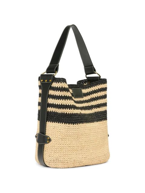 ISABEL MARANT Bayia raffia shoulder bag - Neutrals