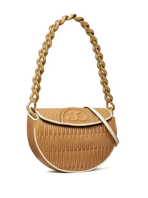 Tory Burch mini Fleming crescent bag - Brown