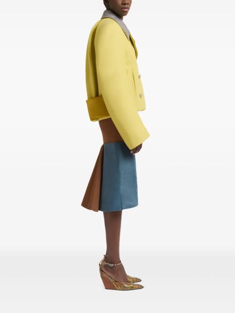 Marni panelled midi skirt - Blue