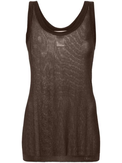 LEMAIRE fine-ribbed seamless tank top - Brown - zdjęcie produktu nr 1