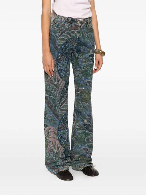 ETRO paisley-print jeans - Blue