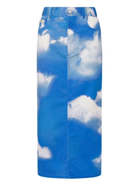 Moschino cloud-print five-pocket skirt - Blue - zdjęcie produktu nr 1