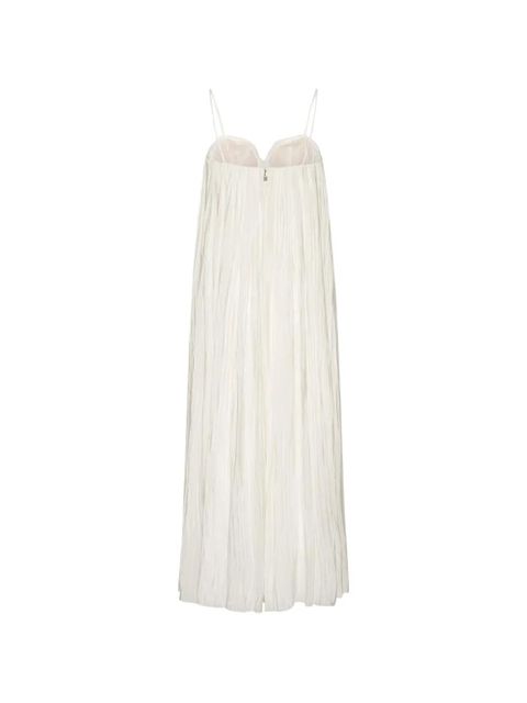 ROTATE BIRGER CHRISTENSEN pleated strap dress - White