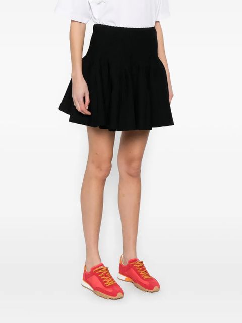 SANDRO ribbed knitted skirt - Black