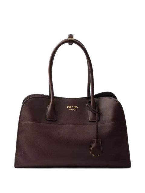 Prada large leather tote bag - Brown - zdjęcie produktu nr 1