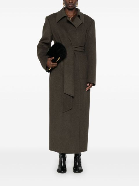 KHAITE Lea coat - Green