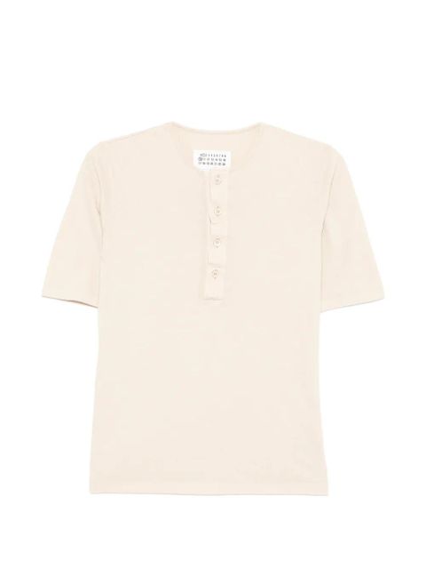 Maison Margiela Henley-neck T-shirt - Neutrals - zdjęcie produktu nr 1