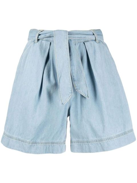 PINKO belted denim shorts - Blue - zdjęcie produktu nr 1