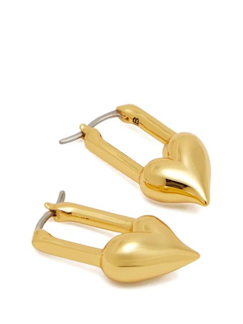 Jenny Bird Padlock Heart drop earrings - Gold