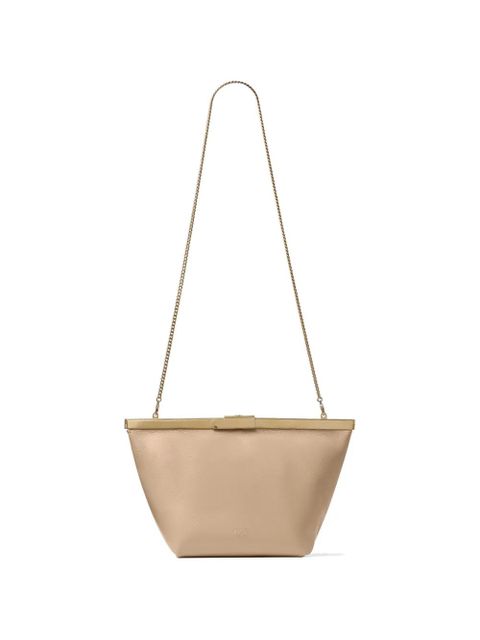 Jimmy Choo Ganache chain clutch bag - Neutrals